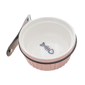 Hanging Ceramic <b>Cat</b> Food Bowl Rounded S-Size Anti-Tipping For <b>Cats</b> - Product Image 4