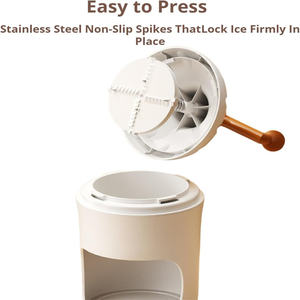 Machine à glaçons domestique en gros, entièrement lavable, avec lame en acier inoxydable, en ABS et acier inoxydable, blanc, pour la maison, broyeur manuel - Product Image 2