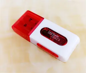 T-Flash TF pintar Mini/pembaca kartu memori SD mini 2.0 USB dengan tutup adaptor untuk samsung xiaomi Macbook Tablet PC