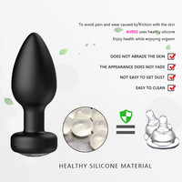 Fernbedienungsfähiger Weicher Silikon-Analplug Männlicher Prostata-Massagestab Erwachsenen-Gay-Produkte Vibrierendes Analsex-Spielzeug