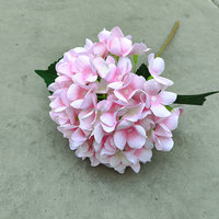 Meilleure vente fleurs d'hortensia Real Touch fleurs d'hortensia à tige unique fleurs d'hortensia Wet Touch pour mariage et décoration intérieure