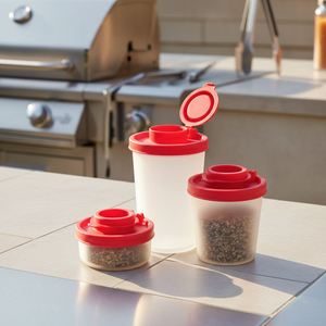 Custom New <b>Spice</b> <b>Jars</b> With Caps Clear Plastic Seasoning Bottles Round Food Safe Storage Containers for Travel Kitchen - Product Image 3