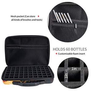 Estuche de almacenamiento de pinturas modelo Testors de 60 botellas personalizado con 6 pinceles de pintura en miniatura bolsas y estuches de propósito especial - Product Image 4