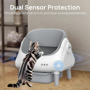 PETAOK Easy Clean Self Cleaning Plastic <strong>Litter</strong> <strong>Box</strong> Smart Automatic <strong>Cat</strong> Toilet Open-Top APP Control Dual Safety Sensors Large - Product Image 2