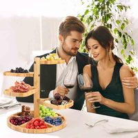 Fruit Snack Kaasplaat Multi-Layer Tray Cake Stand Dienblad Houten Serveerschalen Voor Aperitief Kaas En Snacks