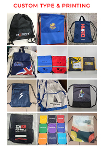 High Quality Custom Logo Gym Bag Large Capacity Waterproof Polyester Sports <strong>Drawstring</strong> <strong>Backpack</strong> for Promotional with Thick Strap - Product Image 6