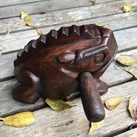 Darker Wood Frog Percussion Musical Instrument Tone Block Wooden Craft Handcraft Percussion Instruments Product