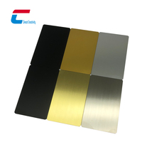 Gebürstete Goldene Blanko Individualisierbare 213 216 NFC Visitenkarte Metall Hybrid Metall NFC Karte mit Verstecktem Chip