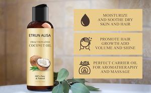 100% puro naturale <span class=keywords><strong>olio</strong></span> <span class=keywords><strong>di</strong></span> <span class=keywords><strong>cocco</strong></span> <span class=keywords><strong>frazionato</strong></span> per uso alimentare <span class=keywords><strong>olio</strong></span> vettore per il massaggio dei capelli della pelle - Product Image 4