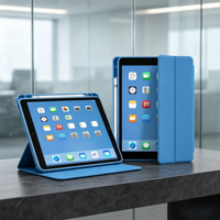 Étui pour tablette intelligent à triple pliage en TPU souple avec emplacement pour stylet, parfaitement compatible avec iPad Air 6 et iPad Pro 2024.