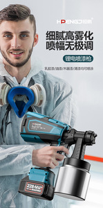 Pistola de Pintura Profesional Inalámbrica de 800W con Batería, Máquina de Pulverización sin Aire, OEM ODM - Product Image 5