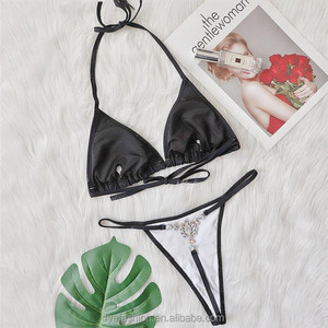 2022 estate <span class=keywords><strong>vendita</strong></span> calda triangolo top diamante perizoma costume da bagno donna Sexy - Product Image 6