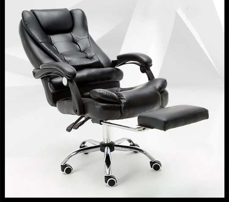 Manufacture Luxury Modern Manager High Black Office Furniture Chairs Leader PU Leather Swivel Executive Ergonomic Office Chair