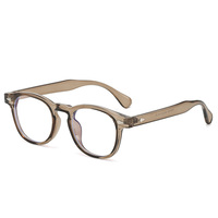 Gafas TR90 Modernas con Protección Anti-Luz Azul, Montura Completa Ovalada, Lentes de Resina, Espejo Plano, Montura Óptica