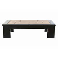 Table basse en acacia 100x60x30 Noir