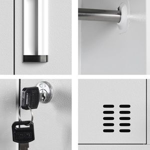 Cửa duy nhất kim loại Tủ lưu trữ lắp ráp tủ quần áo thép với khóa chìa khóa cho phòng tập thể dục và trường học - Product Image 3