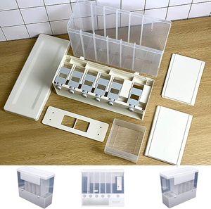 Kitchen <b>Wall</b>-Mounted <b>Double</b> Clear Plastic PP Storage <b>Box</b> Cereal Dispenser Dry Food Whole Grain Rice Bucket Environment-Friendly - Product Image 5