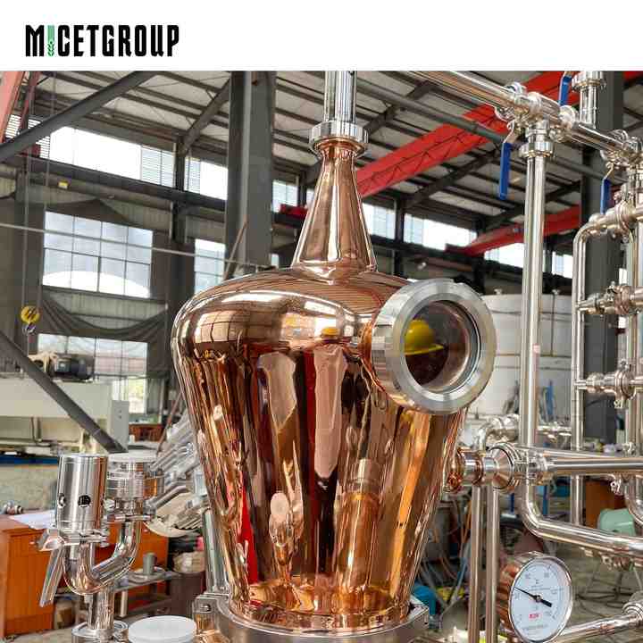 200 Liter Copper Pot Still Commercial Whiskey Distilling Equipment ...