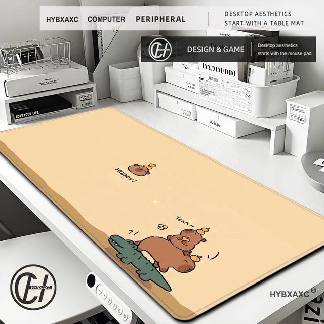 Capybara Cute Mouse Pad 900x400 Computer Desk Mat Super Big Large Creative Rubber Keyboard Mat Anime Derivatives