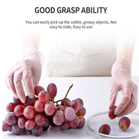 Gants de tatouage ménagers de qualité alimentaire Gants jetables en vinyle transparent sans poudre M 4.5g