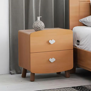 Mesita de Noche Moderna de Estilo Nórdico para Dormitorio y Sala de Estar con 2 Cajones, Requiere Ensamblaje Completo - Product Image 3