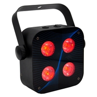 Projecteur de scène LED 4x18W RGBWA UV 6-en-1 DMX512 pour KTV, mariages, discothèques, bars, personnalisable, avec batterie et télécommande sans fil
