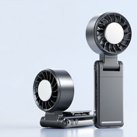 Ventilateur portable variante 2 avec affichage numérique, rechargeable, mini ventilateur de poche haute vitesse pour bureau et extérieur, sur batterie