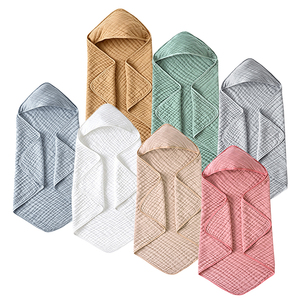 Cape de bain multi-coton pour bébé, châle en gaze respirant, couverture légère et thermique pour nouveau-né, protection solaire pour poussette, sûr pour la peau à la maison - Product Image 1