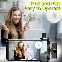 Micro Lavalier Sans Fil pour iPhone 15 PC, Réduction de Bruit et Plug and Play, Mini Micro Cravate pour Enregistrement Vidéo TikTok Live