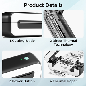 Vận chuyển máy in nhãn phomemo pm246s/b246d 4x6 Nhiệt vận chuyển máy in nhãn mã vạch nhãn dán máy in không dây - Product Image 3