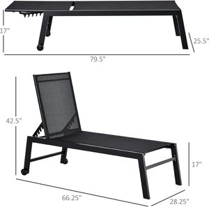 Muebles de Exterior Portátiles, Tumbonas Modernas, Silla Tumbona - Product Image 4