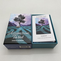 Cartes de tarot et d'oracle de luxe haut de gamme, personnalisées, écologiques, en papier brillant, avec guide et coffret magnétique