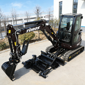 LIVRAISON GRATUITE Mini-excavatrice hydraulique de 3,5 tonnes avec hydraulique auxiliaire certifiée CE pour les projets d'aménagement paysager - Product Image 3