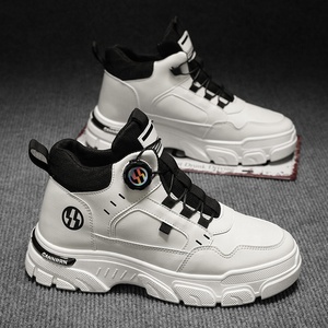 Sneaker da Uomo Trendy con Plateau, Stile Martin Chelsea, con Chiusura a Lacci, Nuova Collezione, Scarpe Casual alla Caviglia per l'Autunno - Product Image 1