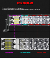 Barre lumineuse LED incurvée universelle 12V/24V 22/32/42/52 pouces, faisceau combiné spot et large, 2 rangées, éclairage de travail pour voitures, nouvelle lampe automobile