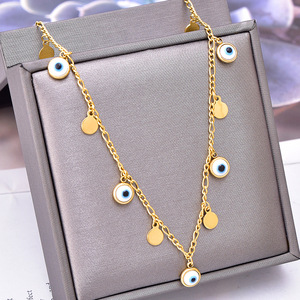 Cổ điển màu xanh Mắt kính amulet Vòng cổ vàng bảo vệ chống lại cái ác/nguy hiểm/bệnh cho món quà - Product Image 4