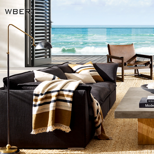 Sofá Seccional Personalizable de Fábrica WBERT, Chaise Longue para el Brazo Derecho, Forma Cuadrada Especial, Decoración Elegante con Esponja para Hoteles y Villas - Product Image 6