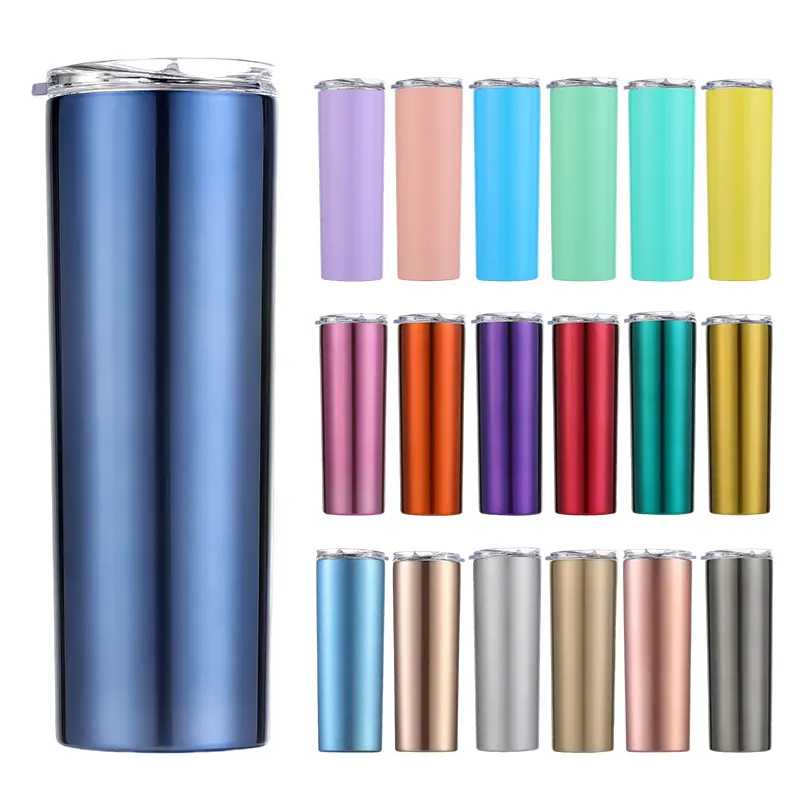 Bouteille d'eau thermos en acier inoxydable de 20oz avec couvercle scellé et paille isolée pour enterrement de vie de jeune fille de couleur