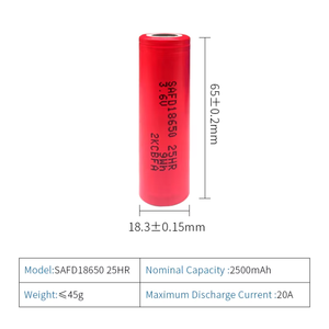18650 батарея оптом 25hr 2500mah 3,7 v 3,6 вольт 25a 10c разрядный ионный аккумулятор литий - Product Image 3