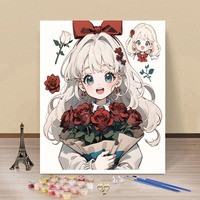 Peinture à l'huile numérique moderne de haute qualité, peinture acrylique DIY à faire soi-même, paysage floral sur toile, taille personnalisable, décompression