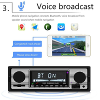 Récepteur audio de voiture classique SX-5513 BT Vintage double bouton tuner FM lecteur MP3 avec USB et AM Wave bande écran tactile autoradio