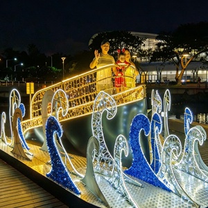 Luz Decorativa 3D Personalizada con Motivo de Timón, Apta <span class=keywords><strong>para</strong></span> Interiores y Exteriores, <span class=keywords><strong>para</strong></span> Decoraciones Navideñas en Parques de Atracciones, Zoológicos y Centros Comerciales - Product Image 3