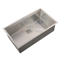 Cuvette d'évier de cuisine multifonctionnelle 32 pouces faite à la main en acier inoxydable SUS304 à cuvette unique
