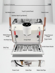 Máquina de Café Espresso Comercial, Cabezal de Grupo Simple o Doble, Caldera Múltiple, Control de Temperatura, Bomba Rotativa, Acero Inoxidable - Product Image 4