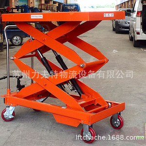 Plataforma elevadora de tijera hidráulica 1370x610x500mm de acero con operación manual para manipulación logística en almacenes y talleres - Product Image 5