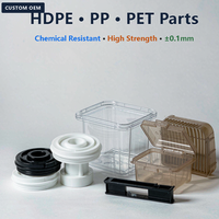 Pièces moulées par injection en HDPE, PP, PET, haute résistance, résistantes aux produits chimiques, composants en plastique, fabricant OEM