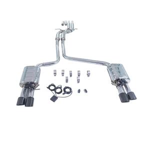 TLS <strong>Tuning</strong> Catback Mirror Polished 1.5mm Thick Stainless Steel Exhaust Front Pipe 2-Inlet 3-Year Warranty Audi S4 3.0T Silver - Product Image 1