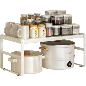 Étagère de rangement pour épices de <span class=keywords><strong>cuisine</strong></span> en métal rétractable avec étagères multi-niveaux, design moderne et simple - Product Image 5