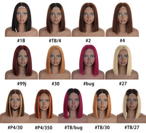 Pelucas de Cabello Humano Natural Orientfashion, Cabello Vietnamita Virgen, Liso, con Frente de Encaje, Pelucas Cortas Tipo Bob para Mujeres Negras - Product Image 6