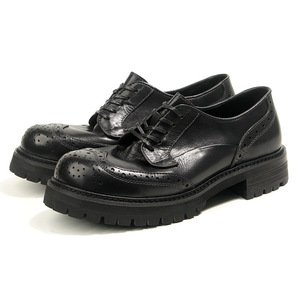 Zapatos de Vestir Casuales de Cuero para Hombre, Diseño de Lujo, Punta Cuadrada, Transpirables, Antideslizantes, con Cordones, para Oficina y Carrera Profesional - Product Image 1
